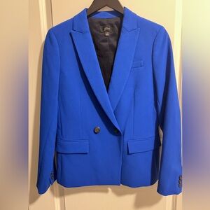 J Crew Double Breasted Blazer.  Size 4. Royal Blue. NWOT
